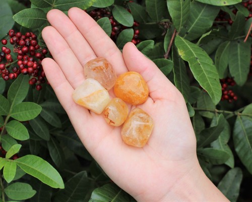 Golden healer quartz - quartz, tumbled